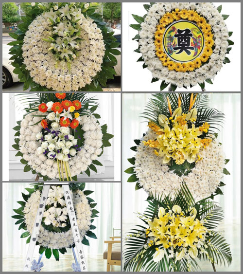 山东莱芜莱城区方下镇田封邱村花圈速递